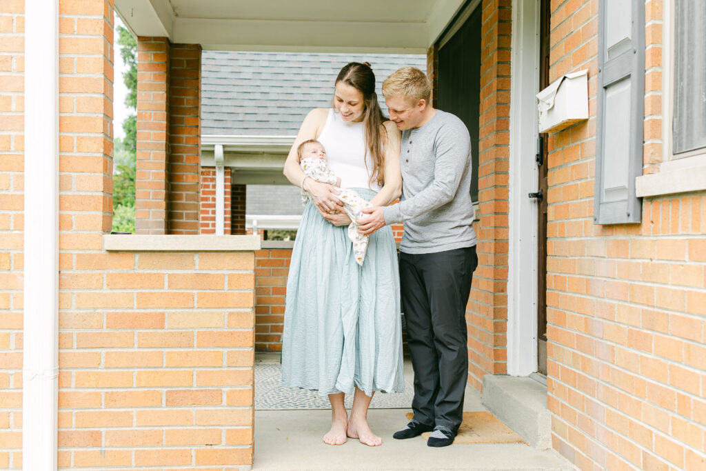 Cincinnati Outside Newborn Photography | In-home Newborn Session | Madisonville Newborn Photographer